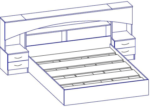 Спальный Гарнитур Кармен МДФ/Разные Цвета