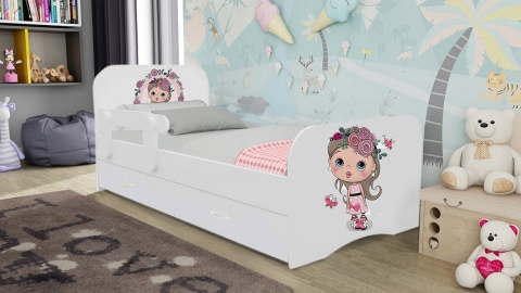 Кроватка "Девочка и Розочки" c Ящиками