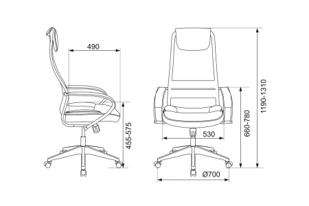 Кресло руководителя Бюрократ CH-608 черное