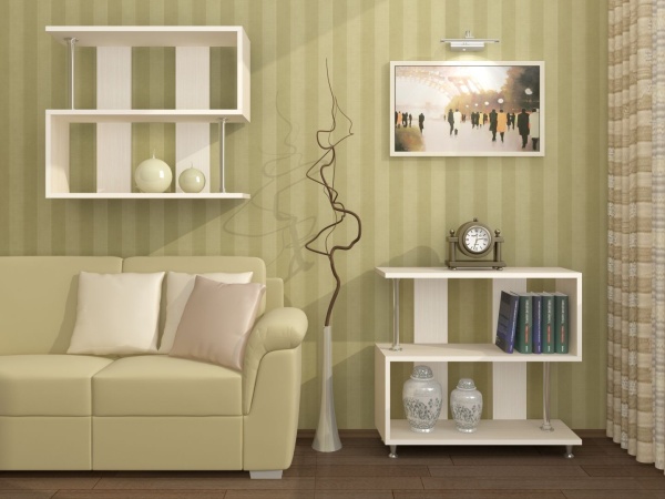 Стеллаж Двойной Универсальный с Хромированными Опорами/Разные Цвета