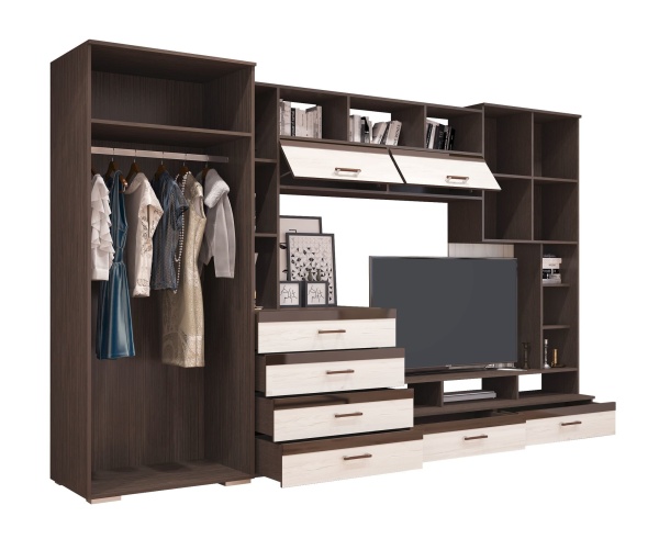 Гостиная Коста Венге\Дуб Прованс ЛДСП (Ш-3200 х В-2000 х Г-574 мм)